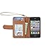 Navor Folio Wallet Case for iPhone 4 4S Pockets for Cards & Money, Clear Window Slot for License ID (Brown)