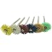 JoolTool Scotch-Brite 6-piece Deluxe Miniature Bristle Brush Kit Assembled with 1/8" Mandrel
