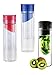 24oz 'Choose To Infuse' Colored-Top Infusion Infuser Water Bottle - FREE 'Infused Water' Recipe Guide eBook Included.