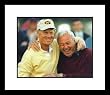 Arnold Palmer and Jack Nicklaus -Hugging and Smiling- Framed 8x10 Photograph