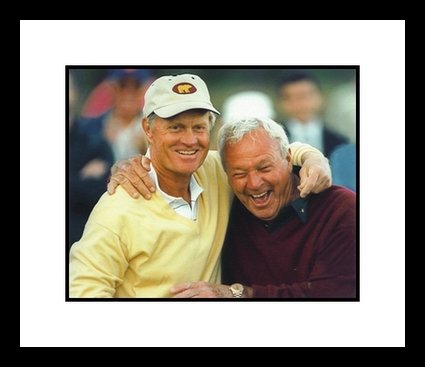 Arnold Palmer and Jack Nicklaus -Hugging and Smiling- Framed 8x10 Photograph