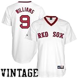 MLB Men's Ted Williams Boston Red Sox Cooperstown RC Synthetic Replica Jersey,White