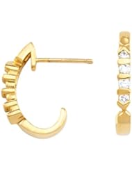 Pair of 14K Yellow Gold Diamond Earrings - 0.20 Ct. -- LIFETIME WARRANTY