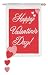 Happy Valentines Spinning Hearts Applique Regular Size Flag