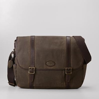Click here to buy Fossil Estate Wax Canvas MBG8271 Messenger Bag by FOSSIL.
