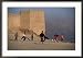 Children Playing Soccer Near Disused Fort, Kabul, Afghanistan Framed Photographic Poster Print by Stephane Victor, 36x25