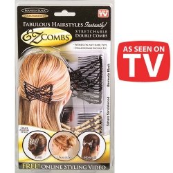EZ Combs&acirc;"&cent; Stretchable Double Combs - Bermuda Black/Sahara Sandlewood