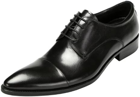 KLUOT Mens Pointed Toe Lace Up Spring Wedding Formal Leather Shoes