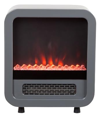 Fire Sense 61449 Skyline Electric Fireplace Stove, Silver
