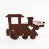 歯がため シリコン　列車 歯固めおもちゃ ソフト 握りやすい　リング　ママ授乳ジュエリー　アクセサリー[BPAフリー][FDA認可済]安全 無味　ブラウン