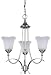 CANARM LTD ICH263A03BPT Artisan 3 Light Chandelier Frost Glass 100W Type A Brushed Pewter Finish CANARM LTD ICH263A03BPT Artisan 3 Light Chandelier Frost Glass 100W Type A Brushed Pewter Finish