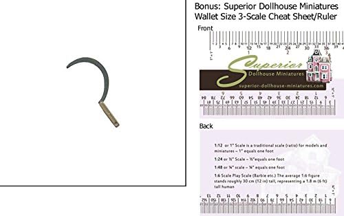 Dollhouse SICKLE w/BONUS Wallet 3-Scale Ruler