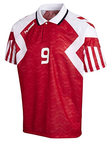 1986 Dänemark Replika Trikot + Nr.9 (Povlsen)-XL