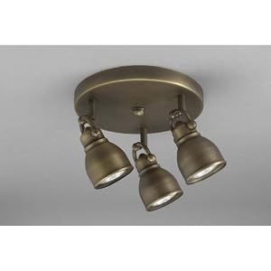 Ceiling 3 light fixture flush mount bronze finish by Aztec
