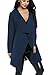 ACEVOG Women Long Sleeve Tie-Belt Casual Open Front Lightweight Trench Coat Cardigan