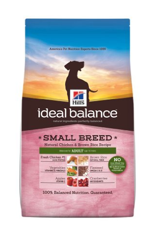 Hills Ideal Balance Chicken and Brown Rice Recipe Adult Small Breed Dogs Dry Food Bag, 15-Pound