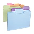 Smead SuperTab File Folder, 1/3-Cut Tab, Letter Size, Assorted Colors, 100 per Box (11961)