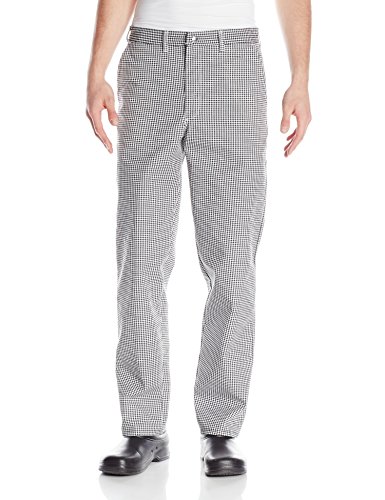 Chef Designs Men's Chef Pant, Black/White Check, 44x34