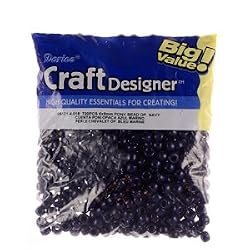 Pony Beads, Navy OP, 6 x 9mm, 720pc Pkg