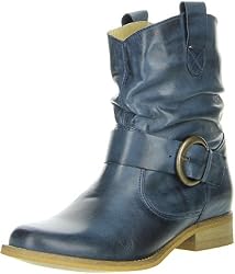 VISTA Damen Stiefeletten Echtleder blau, Größe:41;Farbe:Blau