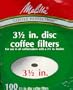Melitta 628354 100-Pack, 3-1/2'' Disc Coffee Filter for Norelco & All Other Percolator & Drip Coffee Makers