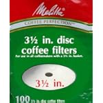 Melitta 628354 100-Pack, 3-1/2'' Disc Coffee Filter for Norelco & All Other Percolator & Drip Coffee Makers