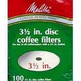 Melitta 628354 100-Pack, 3-1/2'' Disc Coffee Filter for Norelco & All Other Percolator & Drip Coffee Makers