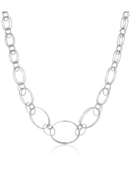 Sterling Silver Interlocking Circles Chain Necklace, 18"