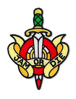 Adam Potts - Jam or Die Tattoo Roller Derby - Embroidered Patch