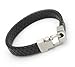 Unique Men's Leather bracelet with stainless steel catch UN B-19BL
