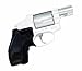 Crimson Trace Lasergrip for Smith and Wesson J-Frame Round Butt, Black with Polymer Grip, Rubber Overmolded Front and Back Strap