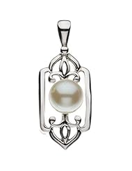 Platinum White Akoya Cultured Pearl Pendant -- LIFETIME WARRANTY