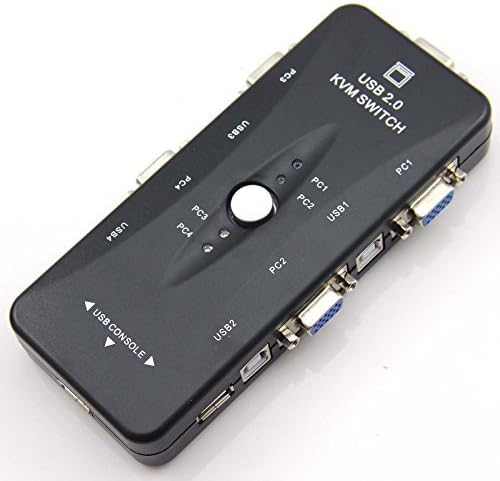 Digphone 4 Port USB VGA KVM Switch Box For Mouse Keyboard Monitor Sharing Computer PC