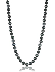 Radiance Pearls "Pearl Jewelry" 14K Gold Clasp 7.0-7.5mm Black Japanese Akoya Cultured Pearl Necklace