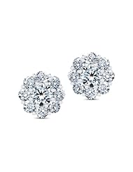Diamond (1.99 Ct, GH-VVS), 18 Kt Yellow Gold Classic Nine-Stone Diamond Studs