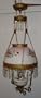 Early Victorian Hand Painted Antique Oil Lamp