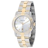Bulova Mens Diamond Accented Stainless Steel Bracelet Watch #98E104 by Bulova