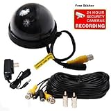 VideoSecu Security Camera 1/3" Sony CCD with Free Power Supply and 100ft Vi ....