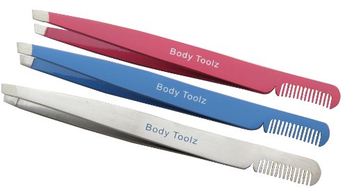 Body ToolzSlanted Tweezer with Comb, Pink