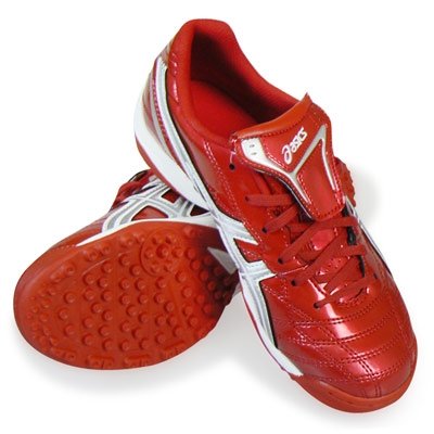 アシックス(asics) DS ライト 4 JR TF レッド×シルバー　アシックス トレーニングシューズ 22.5