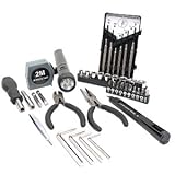 IMAGE OF 45-Piece Tool Kit W/Pliers, Precision Screwdriver Set, Flashlight, Zippered Canvas Tote & More!