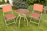 Wicker Bistro Set - Orange