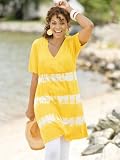 Ulla Popken Surplice Tie-dye Tunic Dress