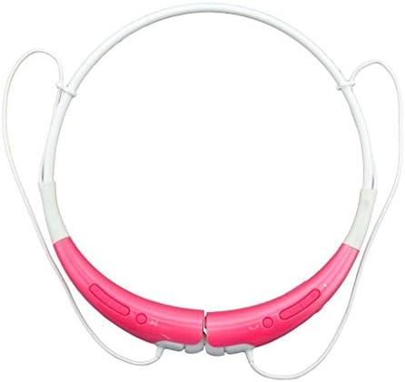 JuSp(TM), Generic HBS 740, High Quality Best Seller ,HBS-740 Bluetooth V4.0 Wireless Bluetooth Stereo Headset Neckband style Earphone and Handfree Headphones for Cellphones, such as iPhone,Samsung, LG, Moto, Nokia, HTC, PC, iPad, PSP & any Bluetooth enabled device(white_pink) with 1 Random Colorful Stylus Ballpoint Pen Holiday Gift