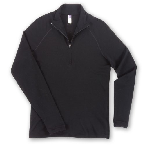 Ibex Men's Zepher T-Neck,Black,Medium