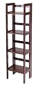 Winsome Wood Folding 4-Tier Shelf, Antique Walnut