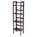 Winsome Wood Folding 4-Tier Shelf, Antique Walnut