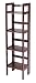 Winsome Wood Folding 4-Tier Shelf, Antique Walnut