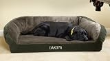 Faux-fur Deep Dish Dog Bed With Memory Foam / Xlarge Dogs 120+ Lbs., Multiple Dogs, Hunter Green,