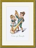 Gold Framed/Matted Print 17x23, St. Patrick's Day Children